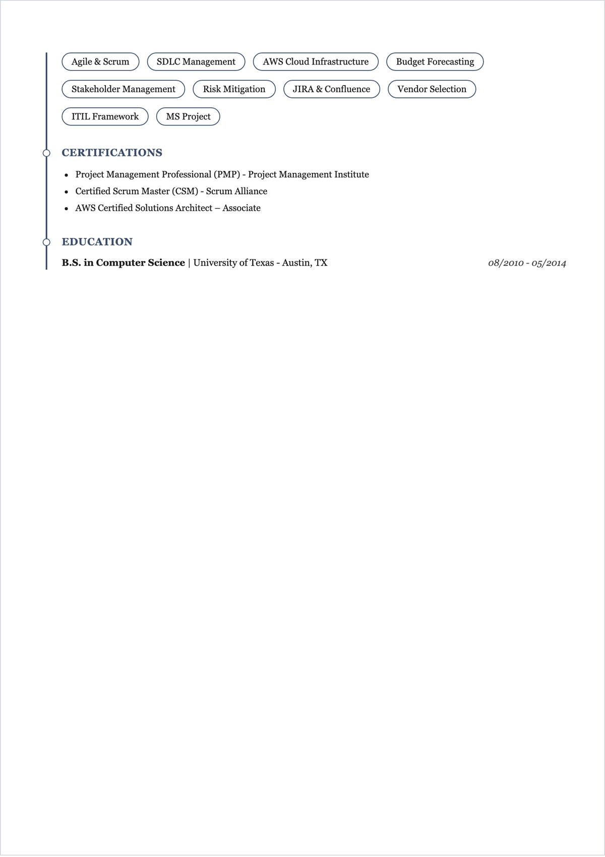 Free ATS Optimized Resume for Job Application Template to Edit Online