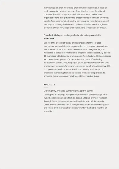Free ATS-Friendly Resume ATS Template for College Students