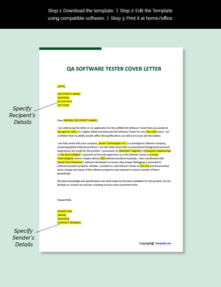 cover letter for entry level qa tester
