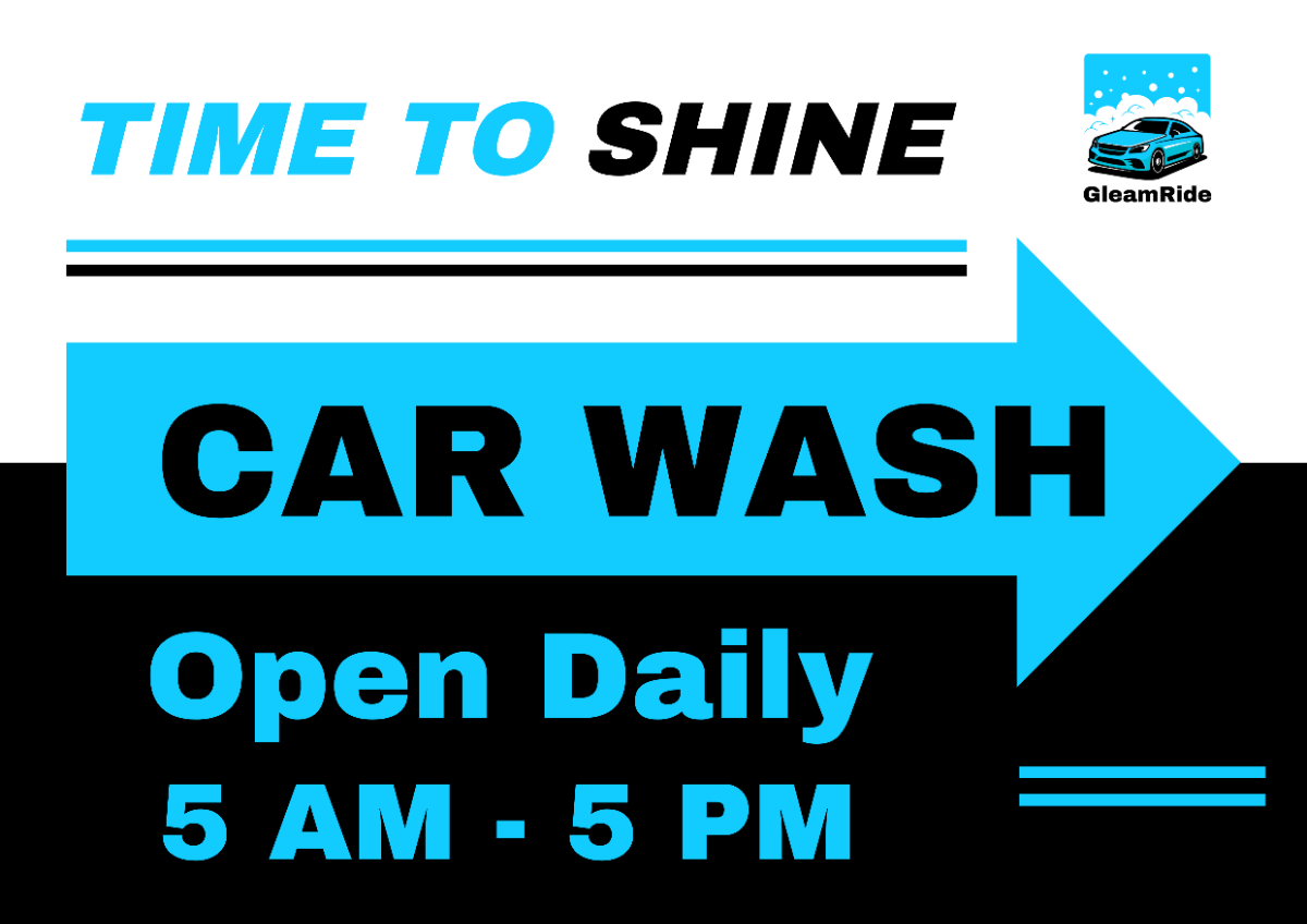 Car Wash Sign Template - Edit Online & Download