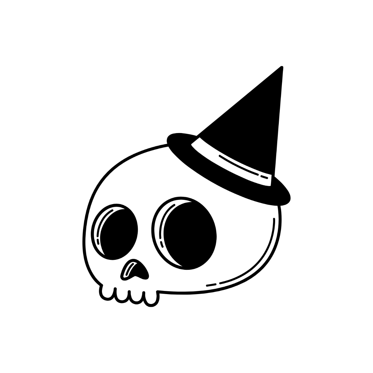 Free Black & White Halloween Clipart Template