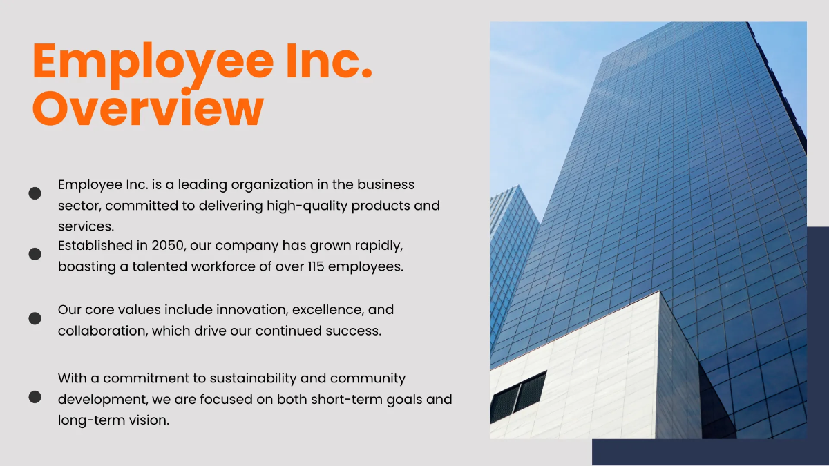 Free Employee Presentation Template to Edit Online