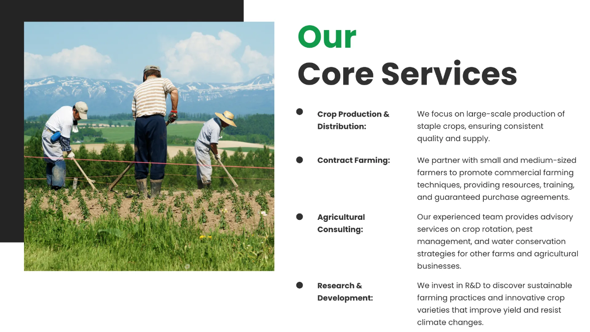 Free Agriculture Presentation Template to Edit Online