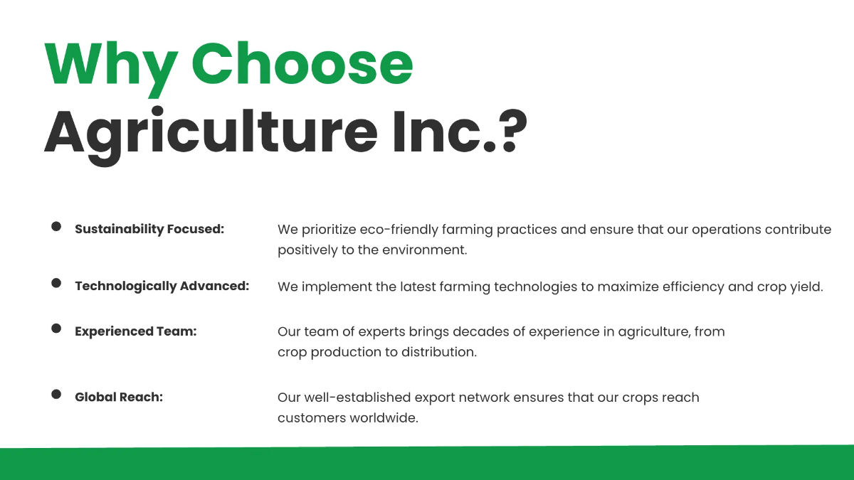 Free Agriculture Presentation Template to Edit Online