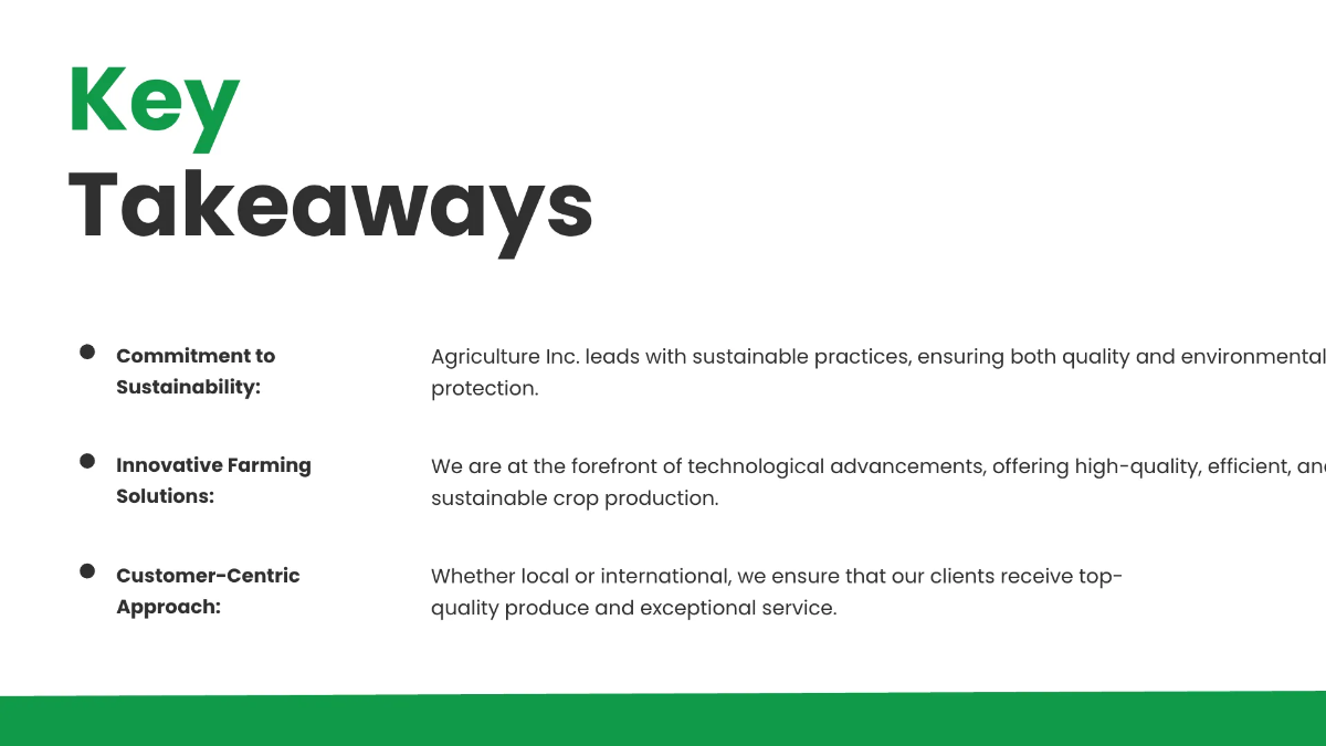 Free Agriculture Presentation Template to Edit Online