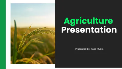 Free Agriculture Presentation Template to Edit Online