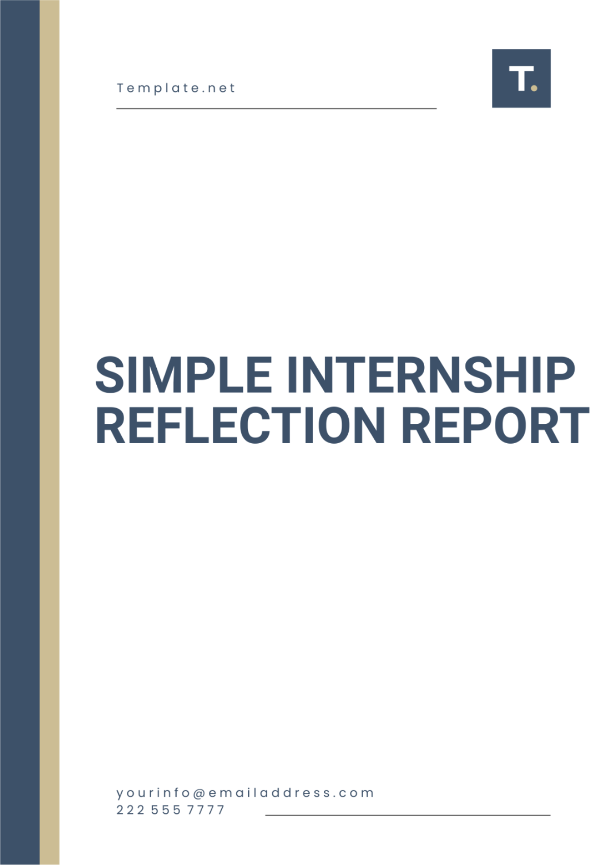 Simple Internship Reflection Report Template - Edit Online & Download