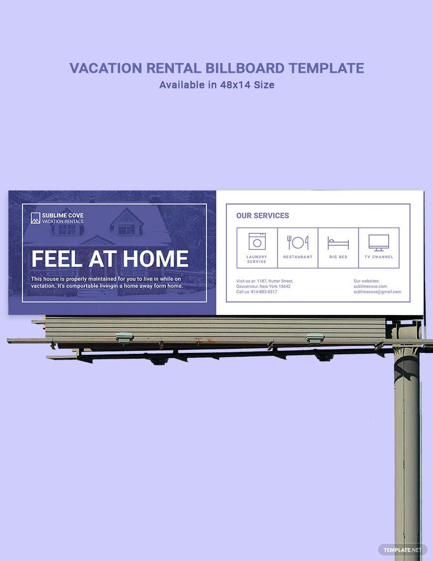 Vacation Rental Billboard Template