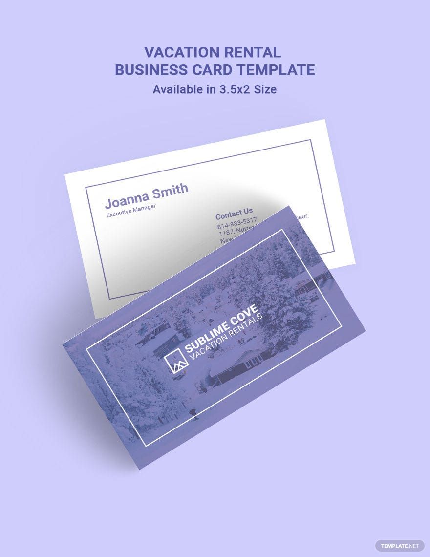 Vacation Rental Business Card Template