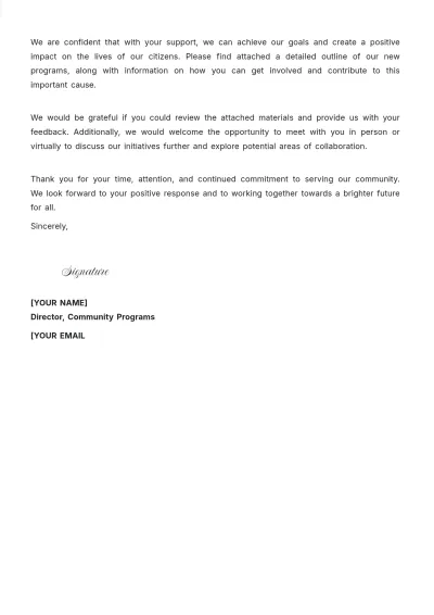 Free Government Writing Letter Template to Edit Online