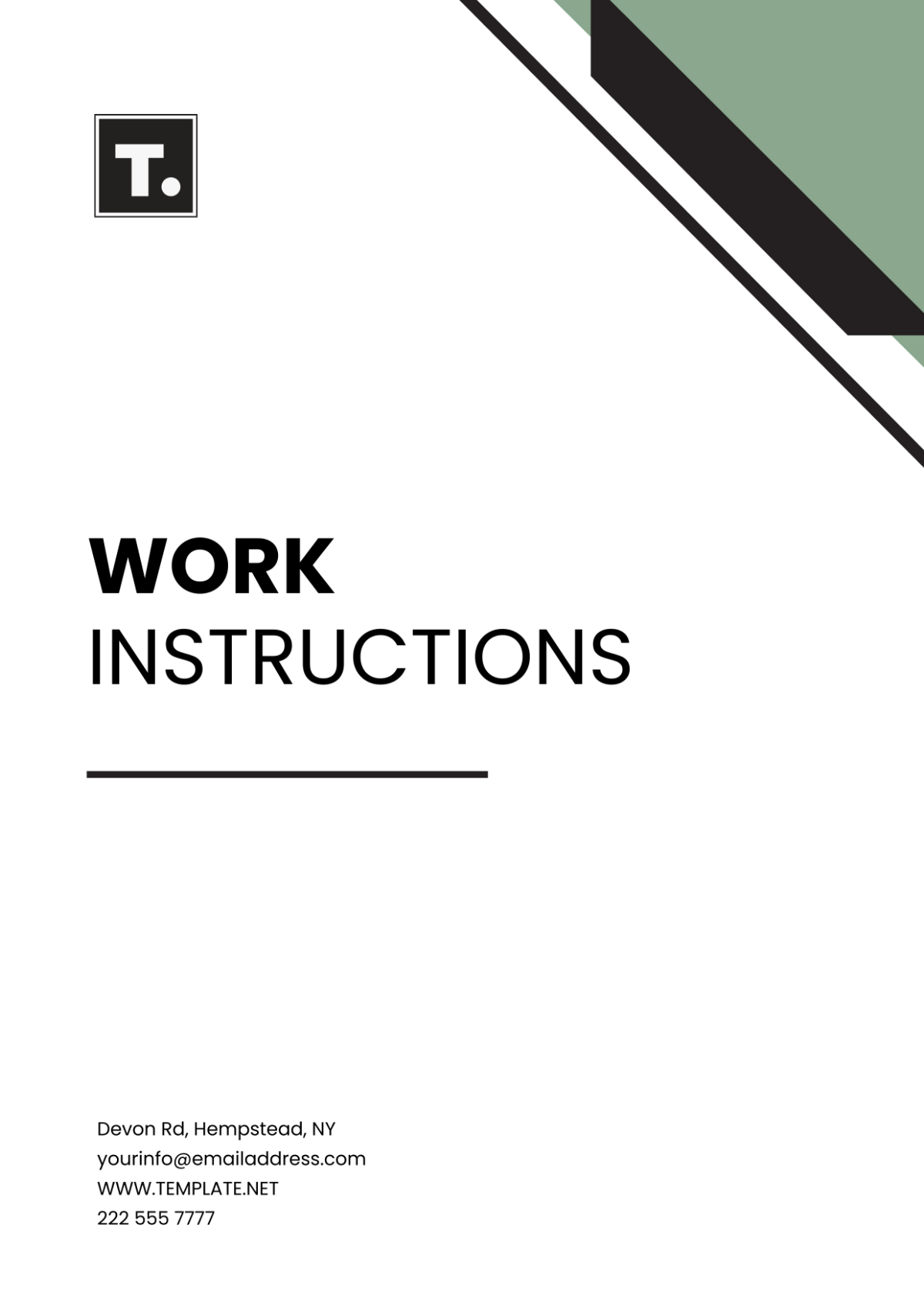 Printable Work Instructions Template - Edit Online & Download