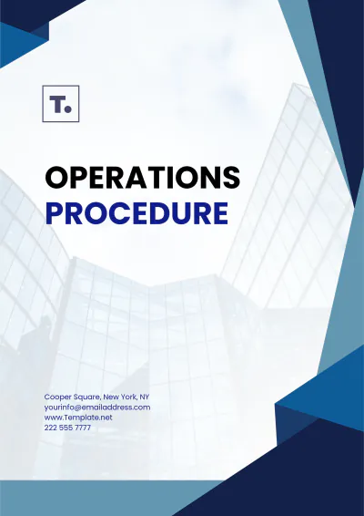 Free Operations Procedure Template to Edit Online