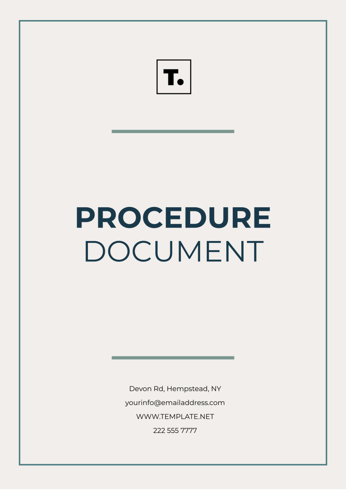 Simple Procedure Document Template - Edit Online & Download