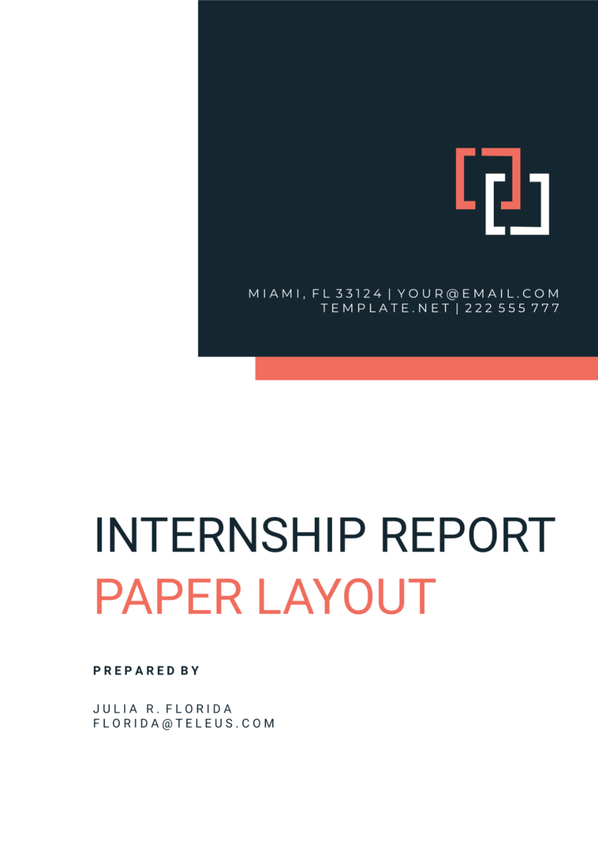 Internship Report Paper Layout Template - Edit Online & Download