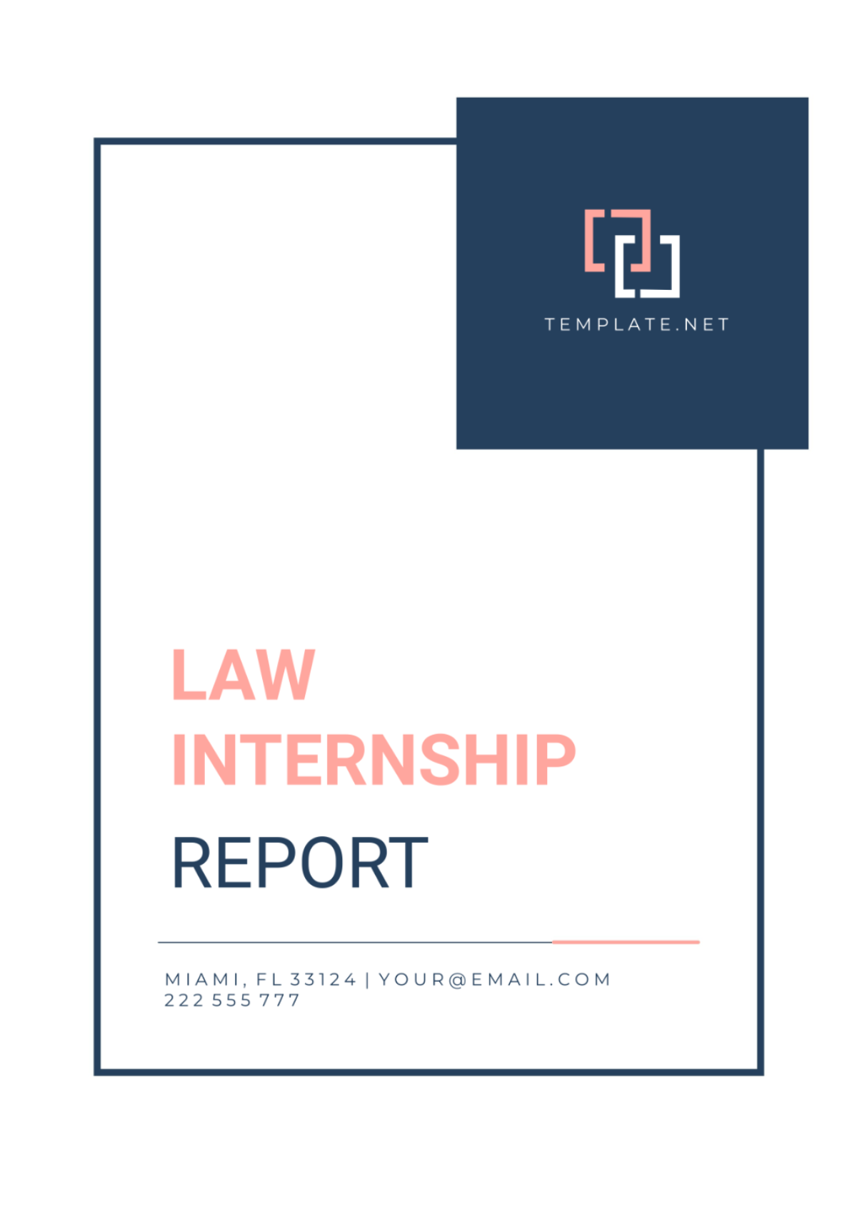 Law Internship Report Template - Edit Online & Download