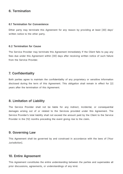 Free Digital Marketing Service Agreement Template to Edit Online