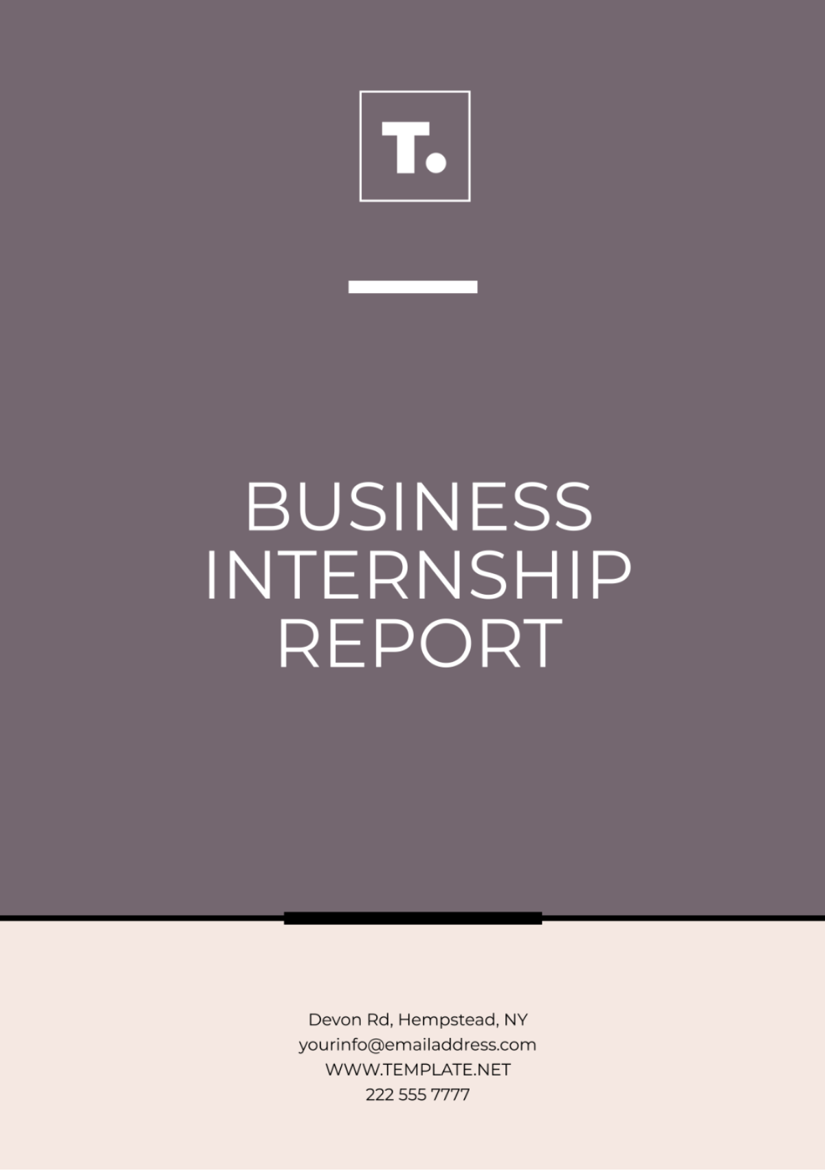 Business Internship Report Template - Edit Online & Download