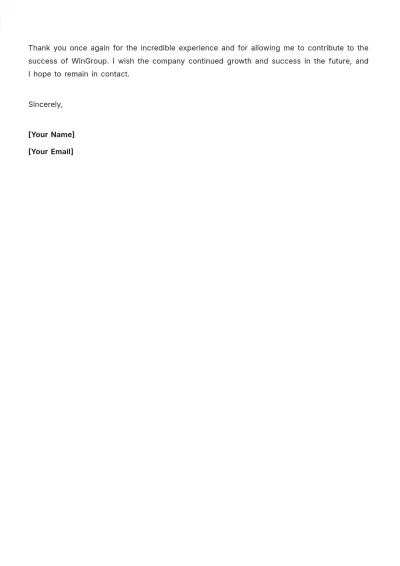 Free Two Weeks Notice Letter Template to Edit Online