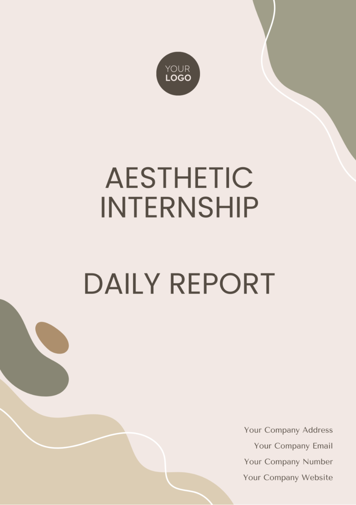 Aesthetic Internship Daily Report Template - Edit Online & Download