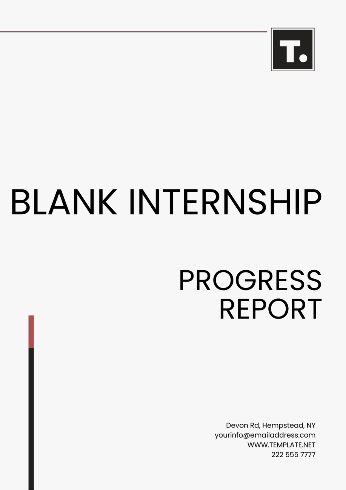 Blank Internship Progress Report Template - Edit Online & Download