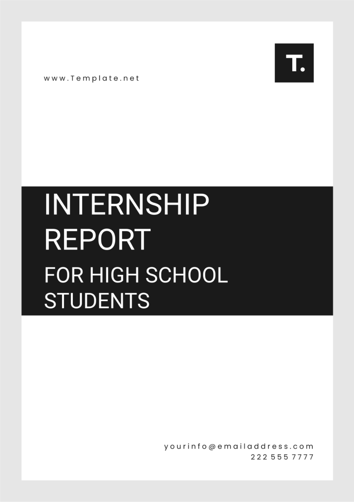 Internship Report Template for High School Students - Edit Online & Download