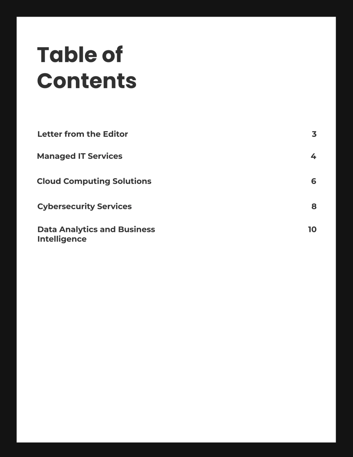 Free IT Service Catalog Template to Edit Online