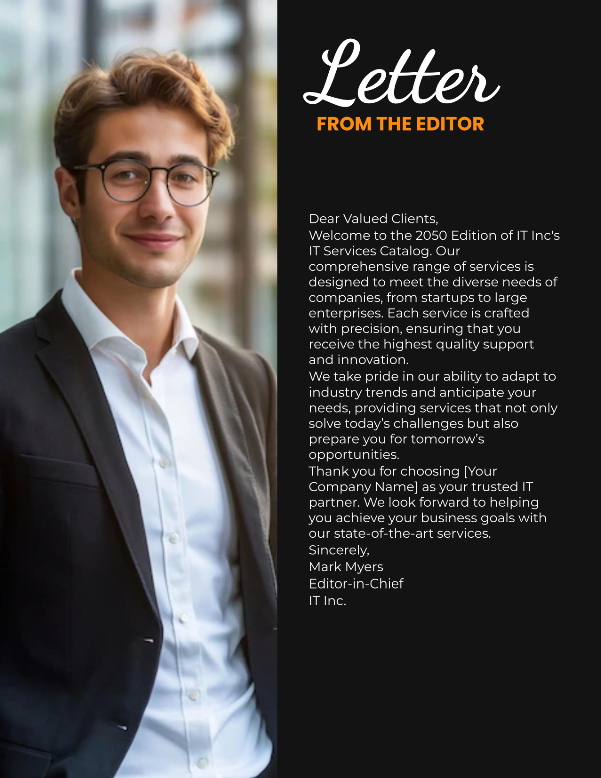 Free IT Service Catalog Template to Edit Online