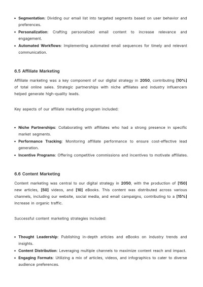 Free Digital Marketing Performance Report Template to Edit Online