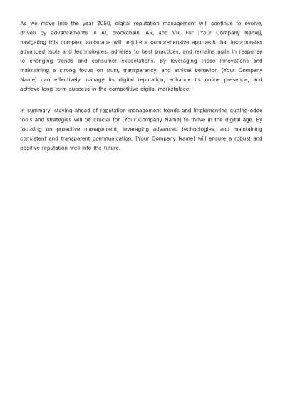 Free Digital Marketing Reputation Management Template to Edit Online