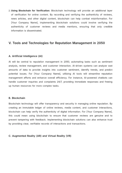 Free Digital Marketing Reputation Management Template to Edit Online