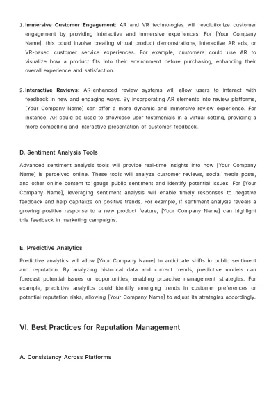Free Digital Marketing Reputation Management Template to Edit Online