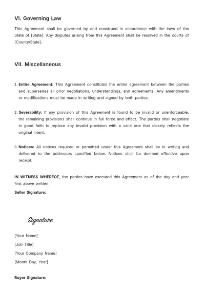 Free Real Estate Sales Agreement Template to Edit Online