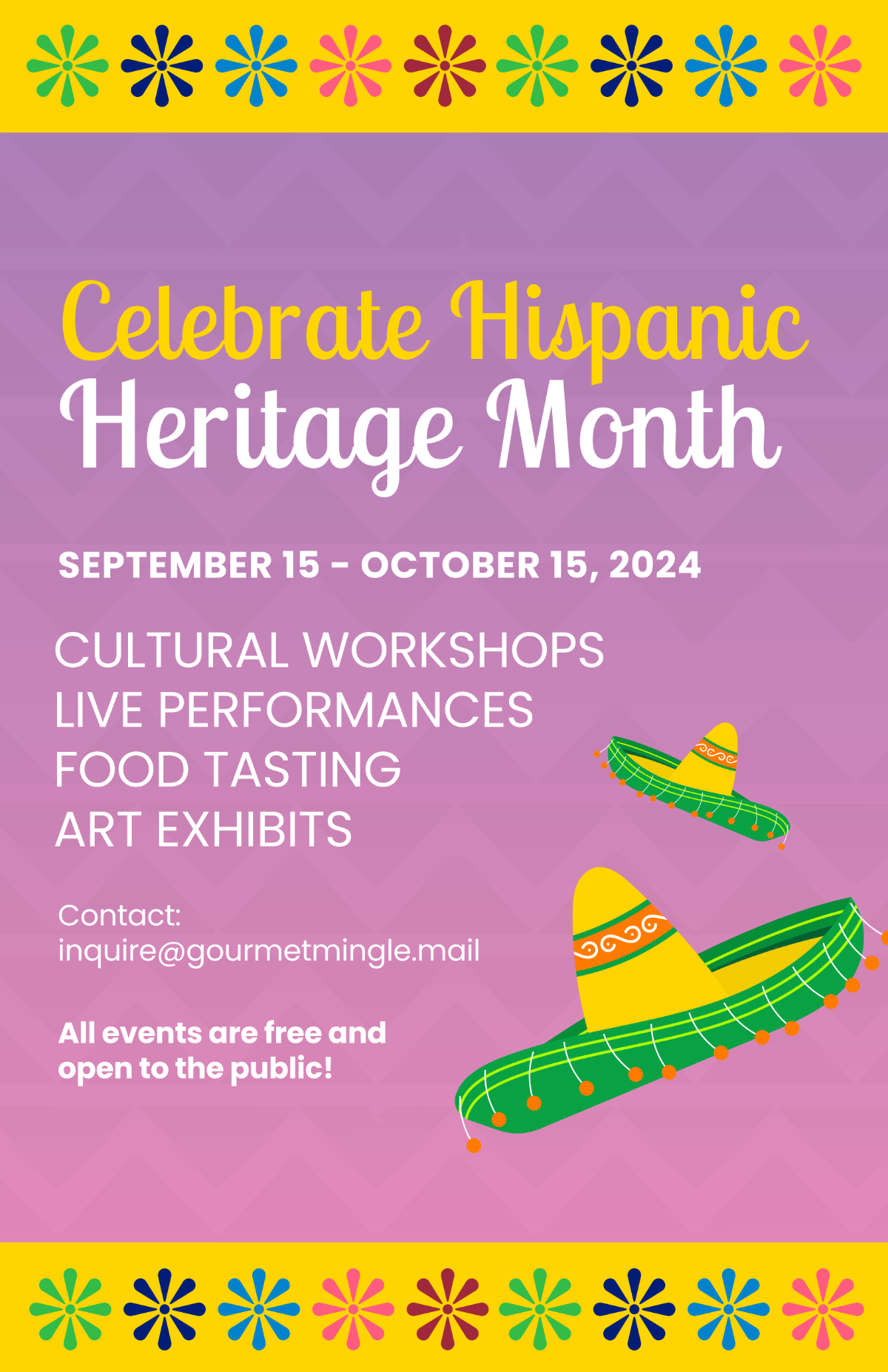 Hispanic Heritage Month Printable Poster