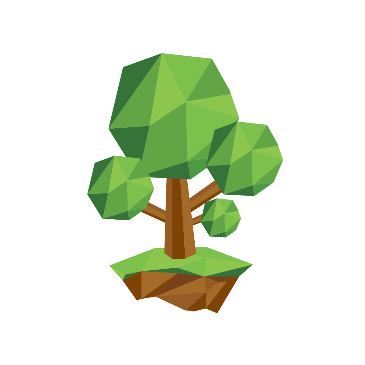 3D Tree Clipart