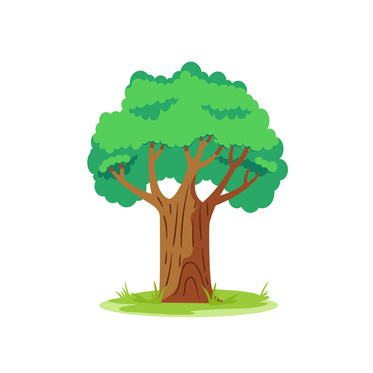 Free Cartoon Tree Clipart Template to Edit Online