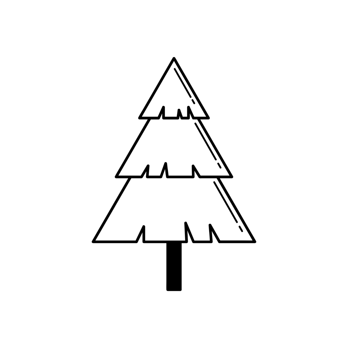 Black & White Tree Clipart