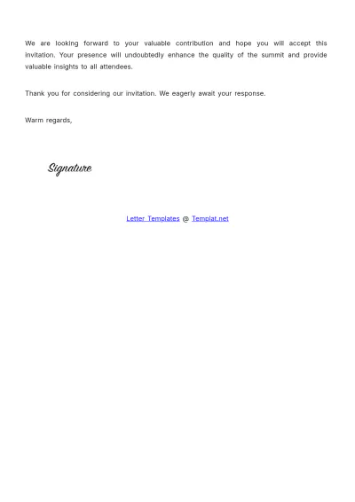 Free Event Letter for Academic Conference Template to Edit Online