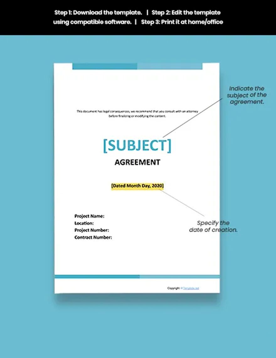 Sample Subcontract Agreement Template
