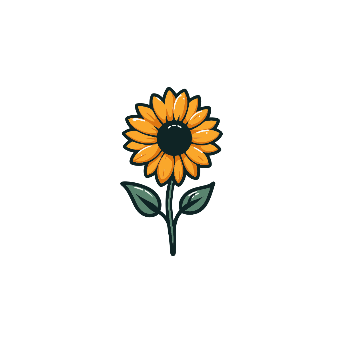 Cartoon Sunflower Clipart - Edit Online & Download