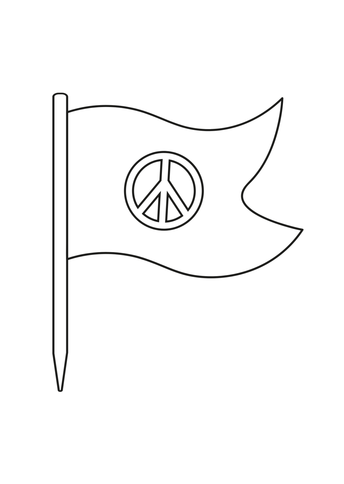 International Day of Peace Flag Drawing Template - Edit Online & Download