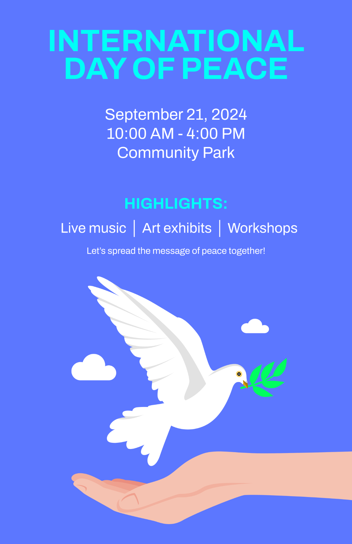 Free International Day of Peace Poster Design Template - Edit Online ...