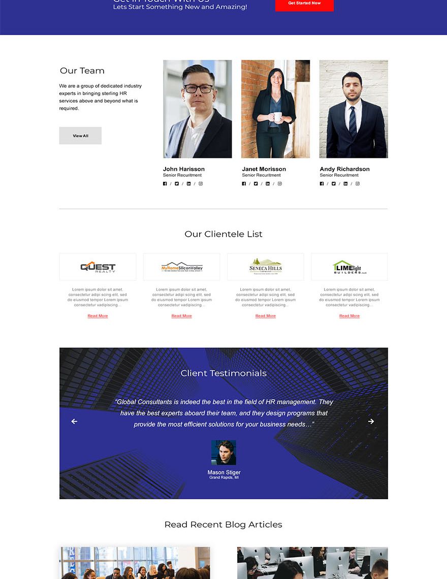 HR Solutions Website Template