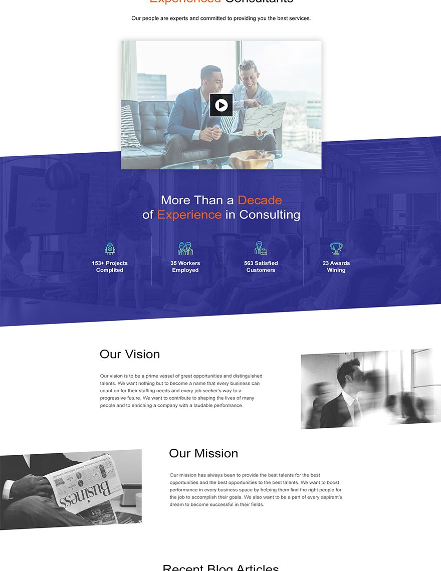 Recruiting Agency Website Template