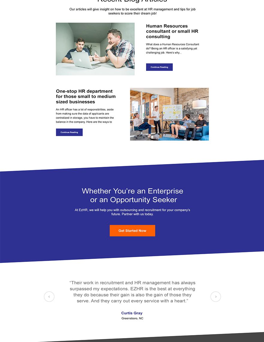 Recruiting Agency Website Template Download in PSD, HTML5