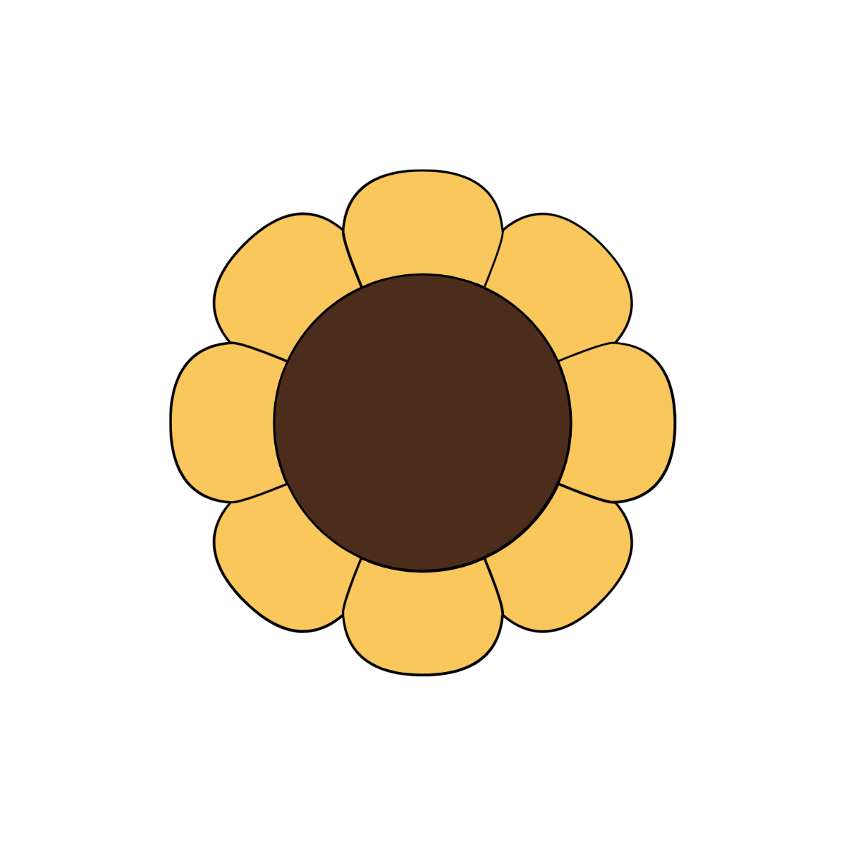 Simple Sunflower Clipart - Edit Online | Template.net