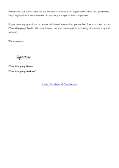 Free Dog Show Event Letter Template to Edit Online