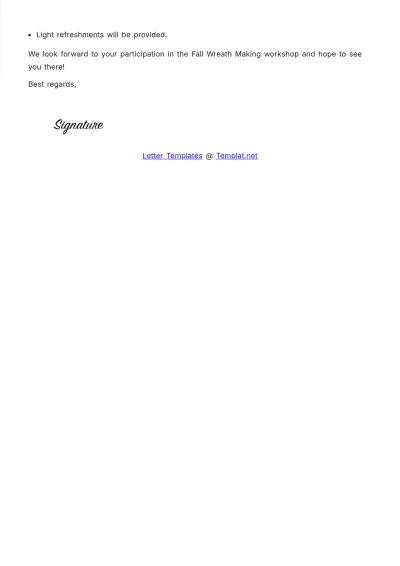 Free DIY Workshop Event Letter Blank Template to Edit Online