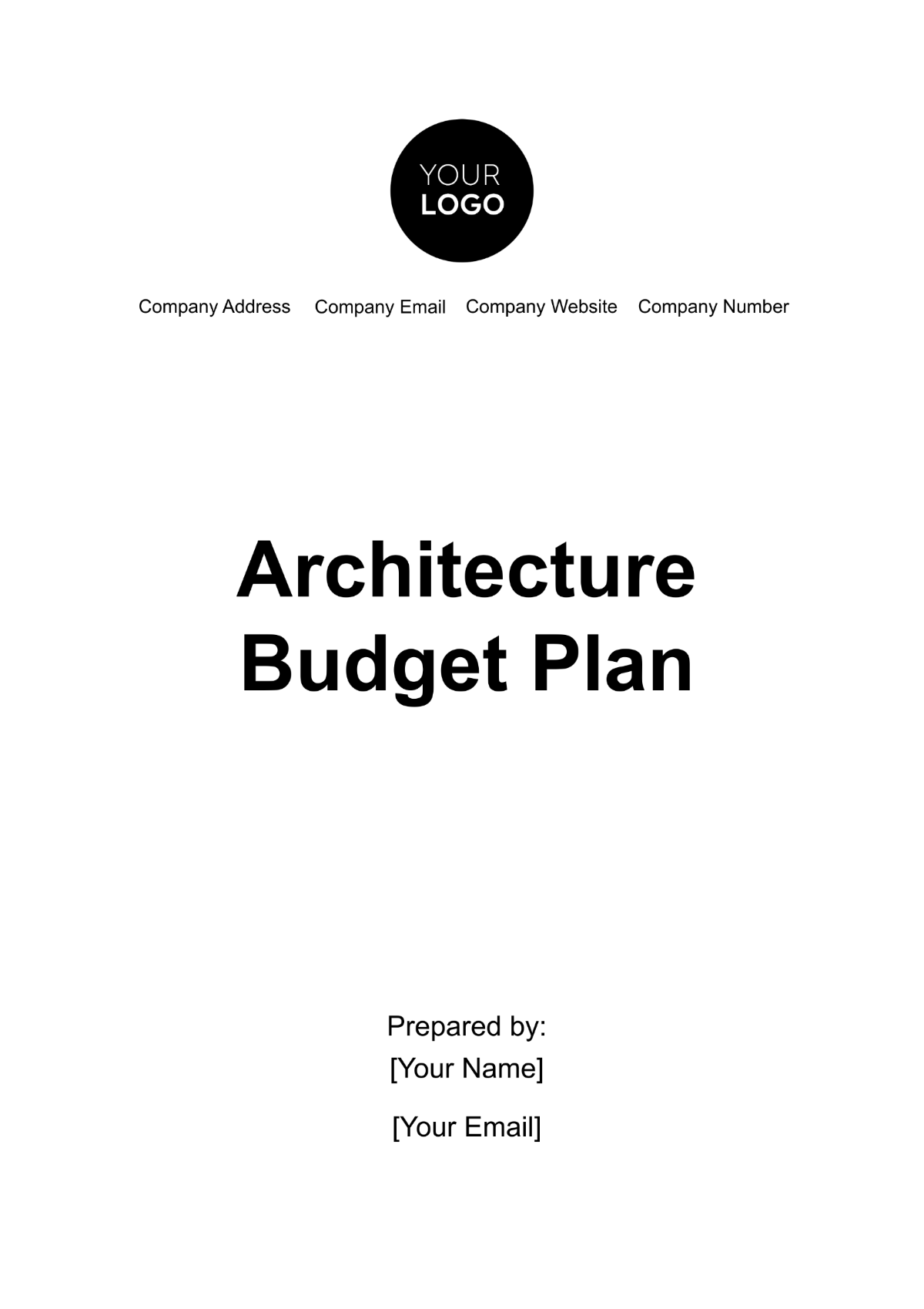 Architecture Budget Plan Template - Edit Online & Download