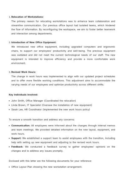 Free Workplace Explanation Letter Template to Edit Online