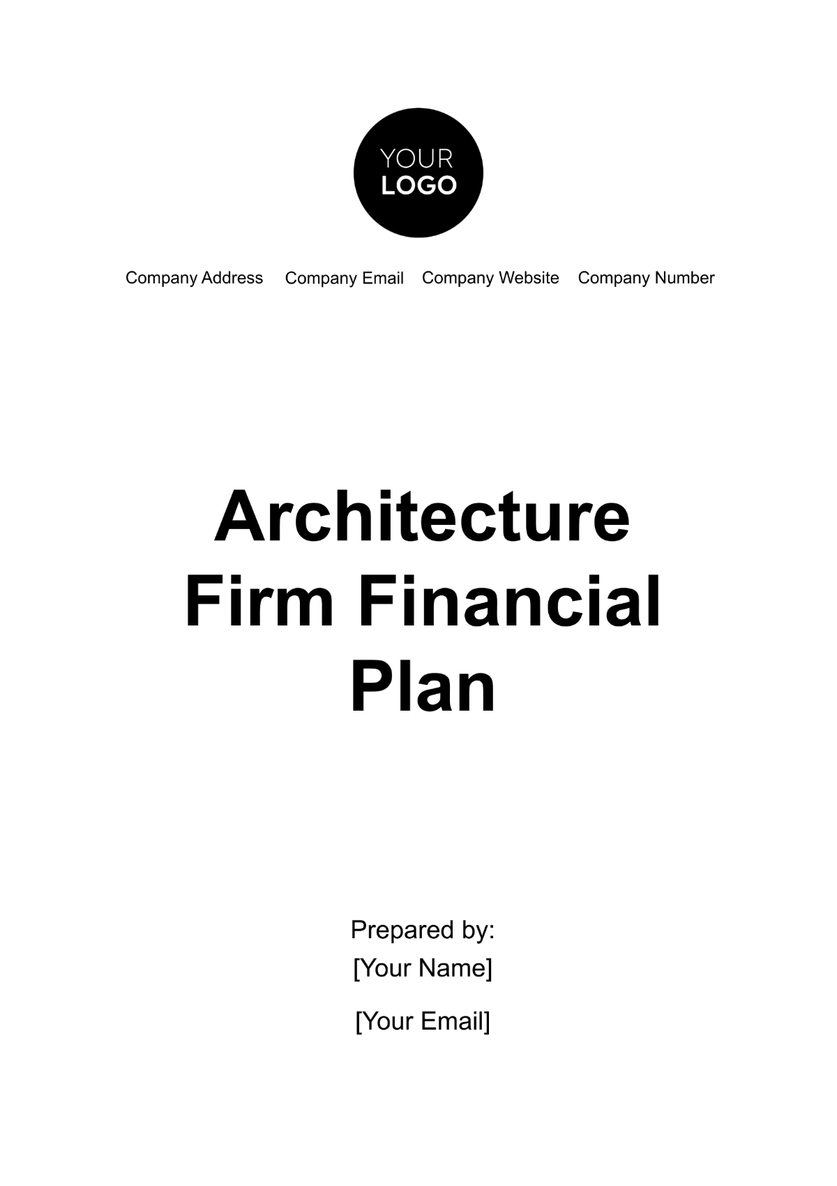 Architecture Firm Financial Plan Template - Edit Online & Download